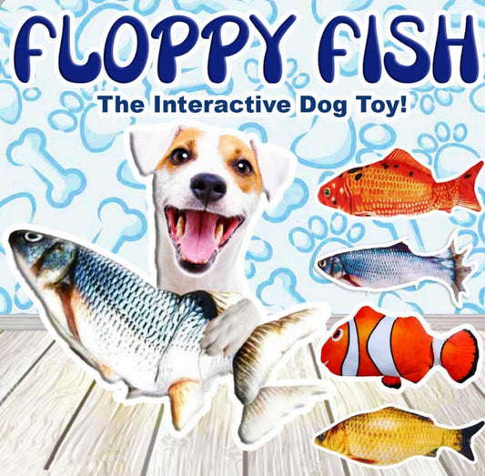 Elite Floppy Fish- Interactive Dog Toy