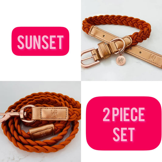 Sunset Collar + Leash 2 Piece Set