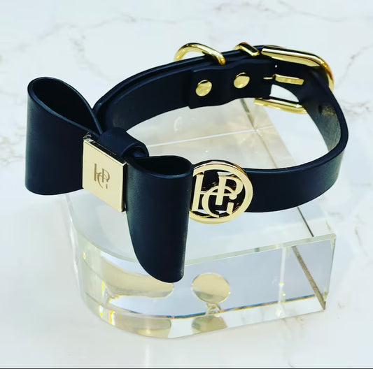 Knight Leather Bow Collar